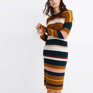 Madewell Drop-Shoulder Sweater Midi Dress
